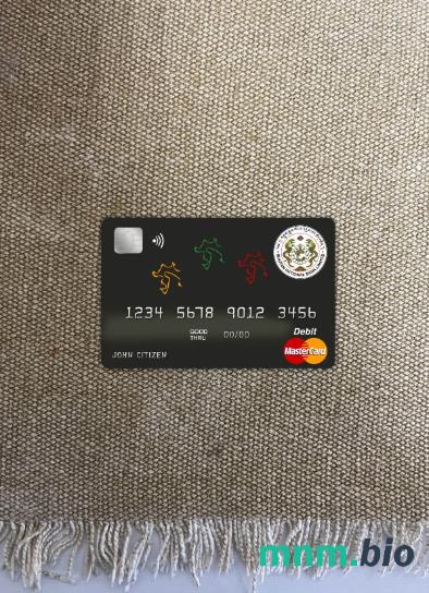 Bhutan National bank Bhutan master card wygląd fotograficzny skan PSD + zdjęcie